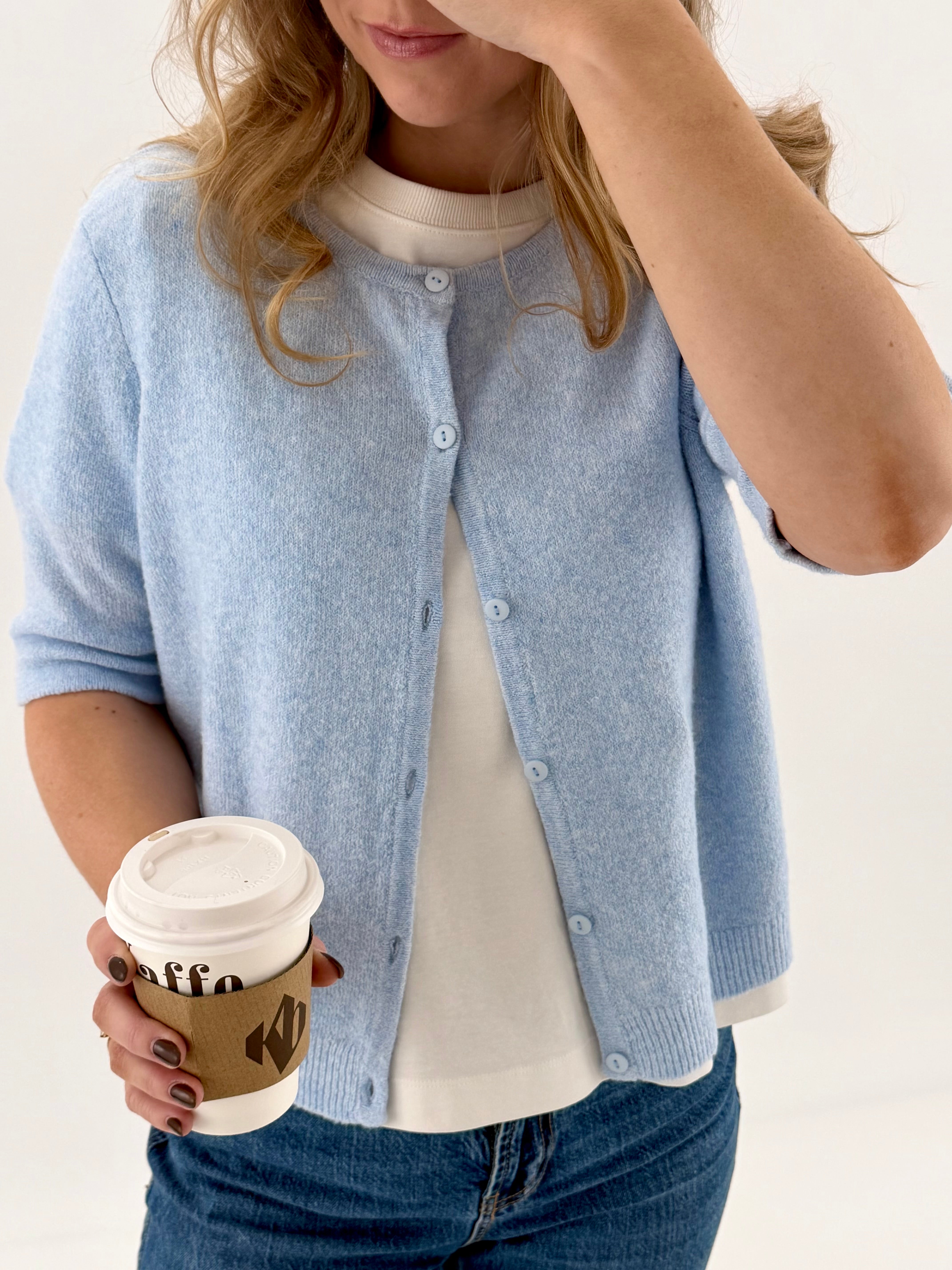 VMDOFFY Knit Cardigan - Cashmere Blue